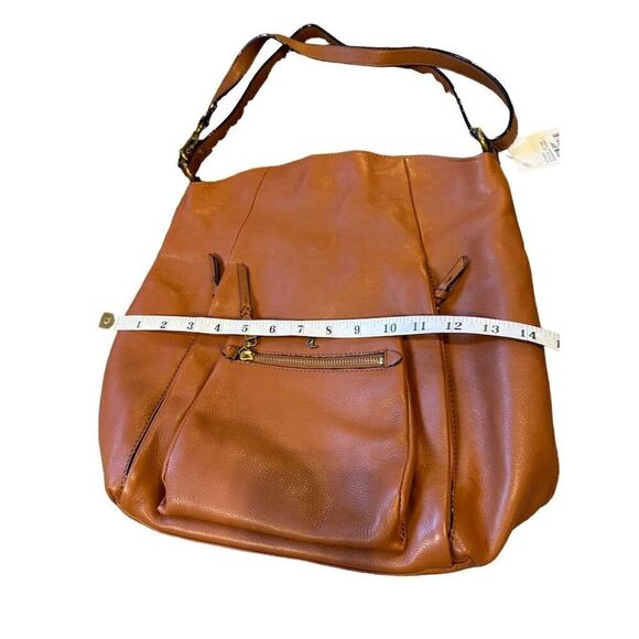 Elliott Lucca Vivien Large Brown Leather Hobo Bag Women's Shoulder Handbag - Picture 5 of 12